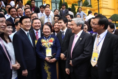 Chủ tịch nước Trương Tấn Sang tiếp đoàn 'Doanh nghiệp Đổi mới - Sáng tạo'